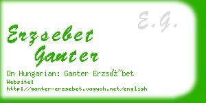 erzsebet ganter business card